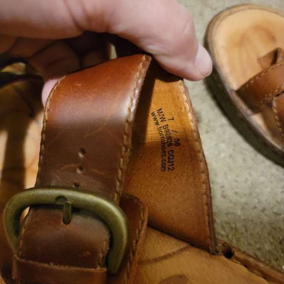 Brown Leather Women's Heeled Sandals - Picture 4 of 5